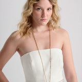 VESTIDO MIDI CASUAL COM CINTO DE APLICAÇÕES - OFF WHITE - 188448CLK