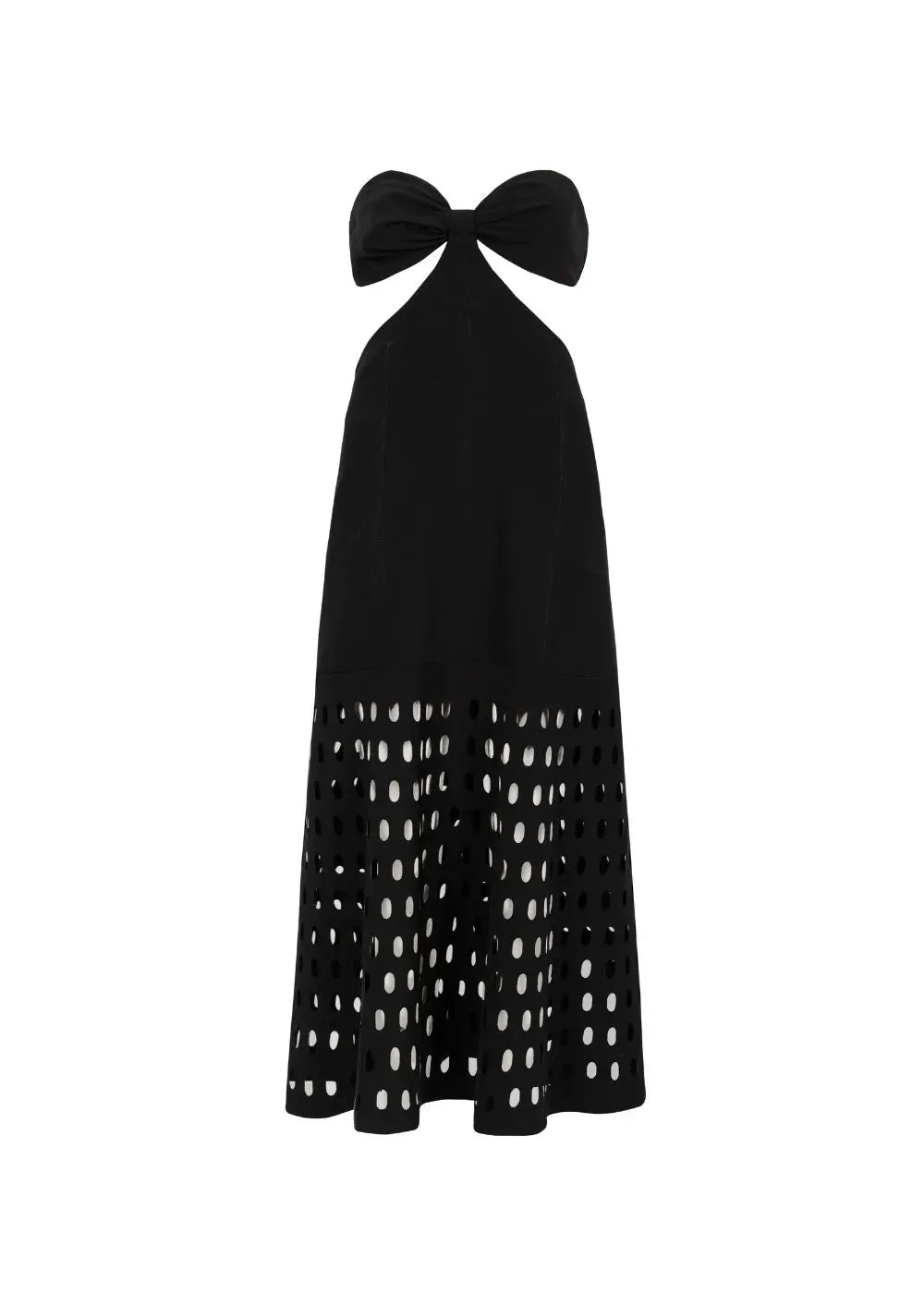 VESTIDO MIDI DETALHES VAZADO - PRETO - 188350ALN