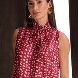 BLUSA S/ MANGAS E ECHARPE - UNICA - 199085FGM